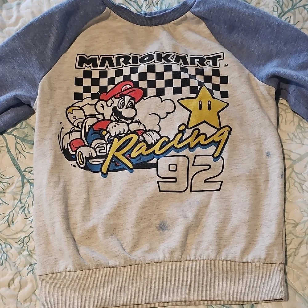 Jumping Beans Mario Kart Blue and Gray Sweatshirt - Picture 2 of 3